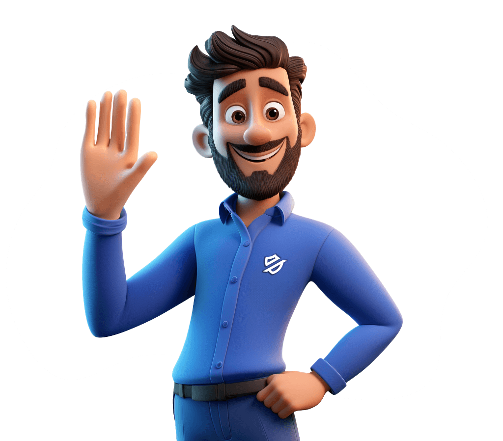 The Kwoter mascot waving goodbye to re-keying